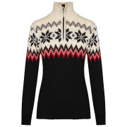Maglione da donna Dale of Norway Myking Fem Sweater nero Black Raspberry Offwhite