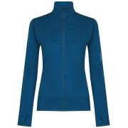 Felpa tecnica da donna Icebreaker Women Merino Blend 300 RealFleece™ Descender LS Zip blu Atlantis