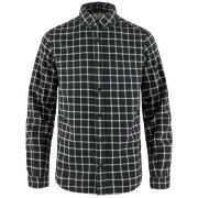 Camicia da uomo Fjällräven Övik Flannel Shirt M blu/bianco Dark Navy-Chalk White