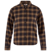 Camicia da donna Fjällräven Övik Boxy Flannel Shirt W marrone Black-Wood Brown