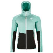 Giacca da donna Ortovox Fleece Rib Hoody W azzurro aquatic ice