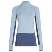 Maglietta sportiva da donna Icebreaker Wom Mer 260 ZoneKnit LS Half Zip blu/grigio Dawn/Zincblu/Cb