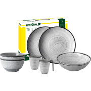 Set di stoviglie Brunner Tivoli Set tete-a-tete bianco/nero