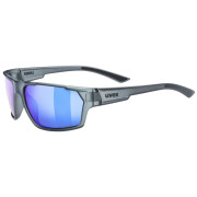 Occhiali da sole Uvex Sportstyle 233 P grigio Smoke Mat / Polavision Mirror Blue