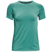 Maglietta sportiva da donna Under Armour Seamless Run SS verde Neptune / Jet Gray / Reflective