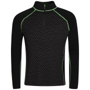 Maglietta funzionale da uomo Zulu Merino 240 Zip Long nero/verde Black/Green