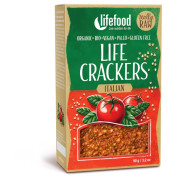 Cracker Lifefood LIFE CRACKERS Italské RAW BIO 90 g marrone