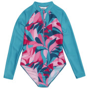 Costume da bagno per bambini Regatta Kids L/S SwimSuit blu Tahoe Blue/Tahoe Blue Tropical Leaf