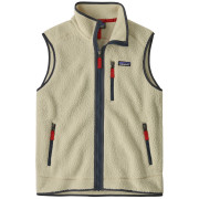 Gilet da uomo Patagonia Men's Retro Pile Fleece Vest beige Pelican w/Smolder Blue