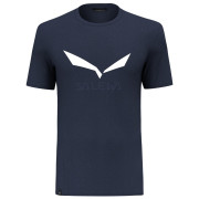 Maglietta da uomo Salewa Solidlogo Dri-Rel M S/S Tee blu/nero Blue