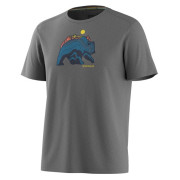 Maglietta funzionale da uomo Smartwool Men's Bear Strata Active Short Sleeve Graphic Tee grigio LT Gry H
