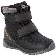 Stivali invernali per bambini Jack Wolfskin Polar Bear Texapore Mid Vc K nero/giallo phantom / burly yellow XT