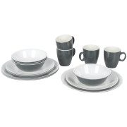 Set di stoviglie Bo-Camp Tableware Two tone - 16ks grigio Grey