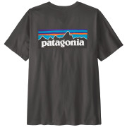 Maglietta da uomo Patagonia P-6 Logo T-Shirt nero Ink Black