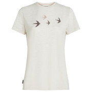 Maglietta da donna Icebreaker Women Merino 150 Tech Lite SS Tee Bird Transit bianco Ecru HTHR