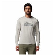 Maglietta da uomo Columbia Parsons Point™ Ls Graphic Tee beige Dark Stone Heather Framed Peakscape