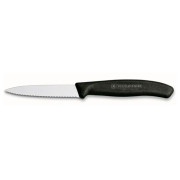 Coltello per verdure Victorinox lama ondulata 8 cm nero Black