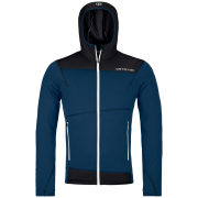 Felpa funzionale da uomo Ortovox Fleece Light Hoody M blu/nero Deep Ocean