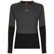 Maglietta funzionale da uomo Icebreaker Men Merino 200 Oasis+ LS Crewe grigio/nero Blk/Jtht/Und/Cb