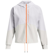 Giacca da donna Under Armour Woven FZ Jacket bianco White / Gray Mist / Mellow Orange