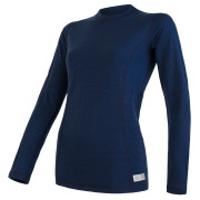 Maglia tecnica da donna a maniche lunghe Sensor Merino DF blu scuro deep blue