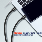 Cavo di ricarica e trasmissione Swissten Textile USB-C / USB-C 1,2 m