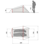 Tenda ultraleggera Vaude Ultralight Lizard 2P