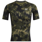 Maglietta funzionale da uomo Under Armour HG Armour Printed SS verde scuro MarineODGreen/White