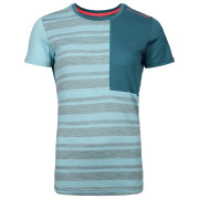 Maglietta sportiva da donna Ortovox W's 185 Rock'n'Wool Short Sleeve W azzurro Ice Waterfall