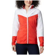 Felpa da donna Columbia Roffe Ridge II Full Zip rosso/bianco BoldOrangeWhite