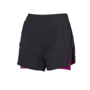 Pantaloncini da donna Progress Carrera Shorts 2v1 nero/rosa černá/višňová