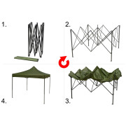 Gazebo festa Cattara 3 x 3m Waterproof