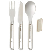 Set di posate Sea to Summit Detour Stainless Steel Cutlery Set 3 Piece argento Stainless Steel Grey