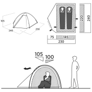Tenda da trekking Easy Camp Rondane 2