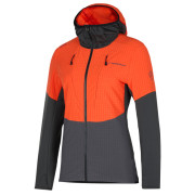 Felpa da donna La Sportiva Session Tech Hoody W grigio/rosso Carbon/Cherry Tomato