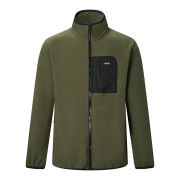 Felpa funzionale da uomo Regatta Frankie Full Zip Fleece khaki DarkKhak/Blk