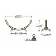 Supporto per amaca La Siesta Maera Eucalyptus (do 160 kg)