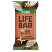 Barretta Lifefood Lifebar Oat Snack s kousky čokolády a kešu BIO 40 g
