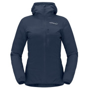 Giacca da donna Norrona falketind aero60 Zip Hood blu scuro Indigo Night