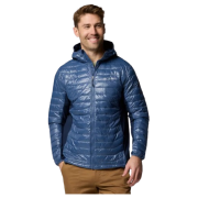 Giacca da uomo Columbia Powder Pass™ Hybrid Hooded Jacket blu Dark Mountain, Collegiate Navy