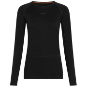Maglietta sportiva da donna Icebreaker Women Merino 200 ZoneKnit LS Crewe nero Black