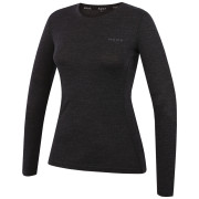 Maglietta da donna MOOA MerinoSilk 160 long nero black melange