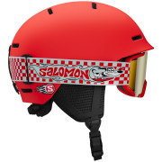 Casco da sci per bambini Salomon Player Combo rosso Cherry Tomato