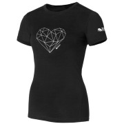 Maglietta da donna Zulu Merino 160 Short Heart nero black