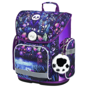 Zaino per la scuola elementare Baagl Ergo viola Jungle Panda