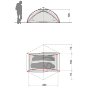 Tenda ultraleggera per 2 persone Vaude Ultralight Space 2P