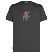 Maglietta da uomo Icebreaker Men Merino 150 Tech Lite SS Tee Bear Catch grigio scuro Obsidian