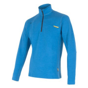 Felpa da uomo Sensor Merino Upper krátký zip blu Blue