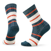 Calzini da donna Smartwool W Everyday Striped Cable Crew - Recycled blu/bianco twilight blue