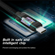Cavo di ricarica e trasmissione Swissten Textile USB / USB-C 1,2 m